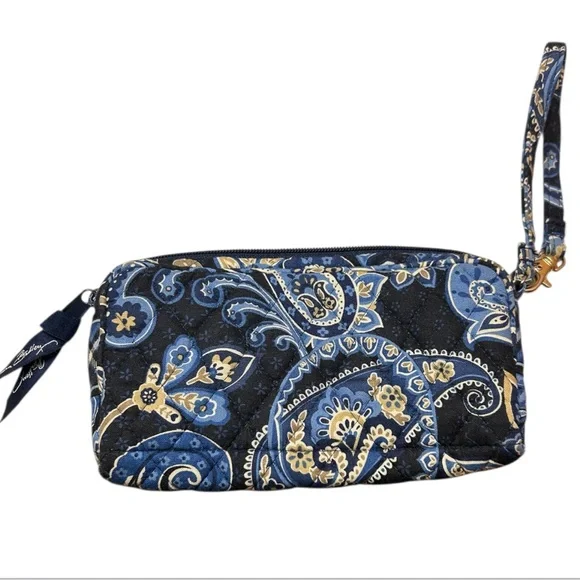 Vera Bradley Windsor Navy Paisley Zip Clutch - Picture 5 of 5
